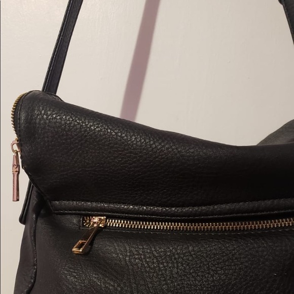 MMS Black Convertable Crossbody w Gold Detailing - Picture 6 of 6